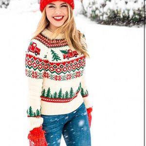 Kiel James Patrick red truck sweater